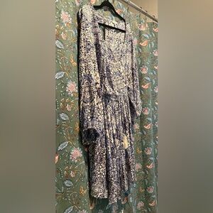 Blue and White Patterned Dress